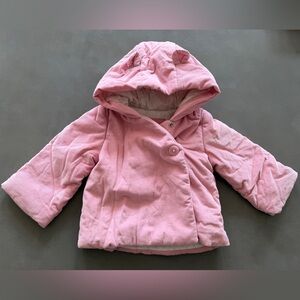 GAP Baby Girl’s Pink Hooded Corduroy 100% Cotton Jacket 6-12M